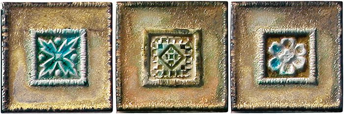 Декоративные элементы Pastorelli Marmi Antichi Decoro Set Maya, цвет коричневый, поверхность структурированная, квадрат, 100x100