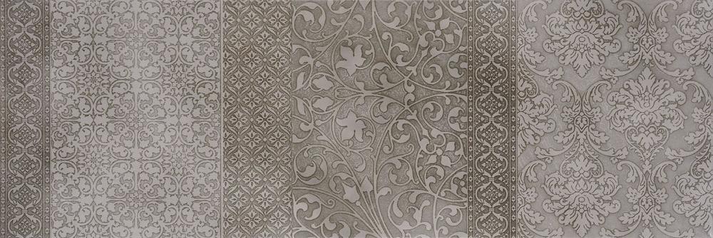 Декоративные элементы Serra Incanto Anthracite Decor, цвет серый, поверхность глянцевая, прямоугольник, 300x900