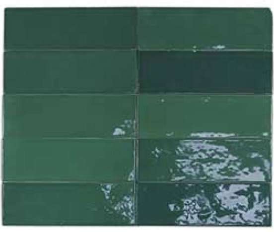 Керамическая плитка DNA Safi Emerald, цвет зелёный, поверхность глянцевая, прямоугольник, 52x160