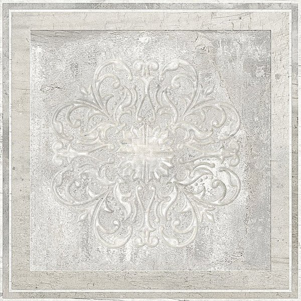 Керамическая плитка Absolut Keramika Newcastle Decor Grey, цвет серый, поверхность матовая, квадрат, 450x450