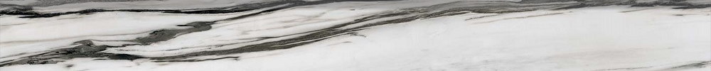 Бордюры Floor Gres B&W Marble Fall High Glossy 6mm Bs 767487, цвет чёрно-белый, поверхность полированная, прямоугольник, 46x800