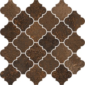 Мозаика Vives Yuri Mosaico Nukak NT Caldera, цвет коричневый, поверхность матовая, квадрат, 300x300