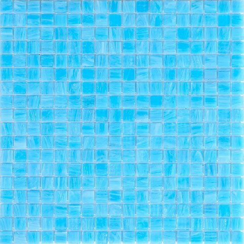 Мозаика Alma Mosaic Misty ME04, цвет голубой, поверхность глянцевая, квадрат, 295x295