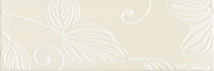Декоративные элементы Domino Anya Decor Flower Cream, цвет бежевый, поверхность глянцевая, прямоугольник, 200x600