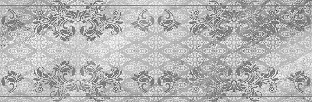 Декоративные элементы Eurotile Eclipse Decor Gray 775, цвет серый, поверхность глянцевая, прямоугольник, 300x900