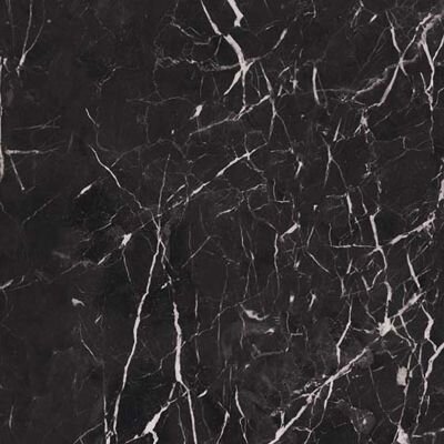 Керамогранит Casalgrande Padana Marmoker Nero Creta, цвет чёрный, поверхность матовая, квадрат, 600x600