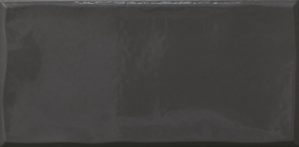Керамическая плитка Ergon Tr3Nd Majolica Shiny Black E40G, цвет чёрный, поверхность глянцевая, прямоугольник, 125x250
