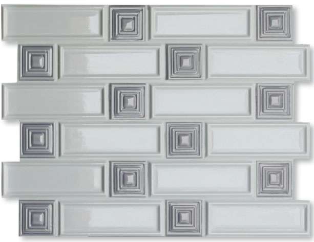 Мозаика Heralgi Mythical Square Mosaic Ice, цвет серый, поверхность глянцевая, прямоугольник, 220x294