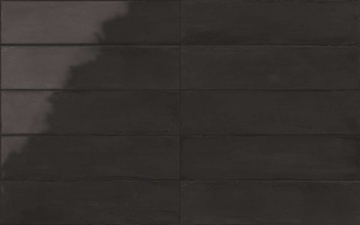 Керамическая плитка Iris Elementi Carbone Naturale 537013, цвет чёрный, поверхность матовая, прямоугольник, 75x300