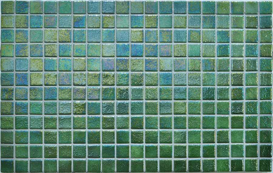 Мозаика Ezarri Iris Green Pearl, цвет зелёный, поверхность глянцевая, прямоугольник, 313x495