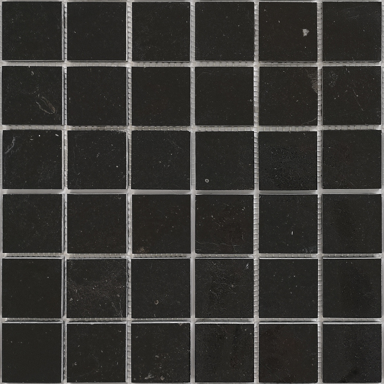 Мозаика Caramelle Mosaic Pietrine Nero Oriente Pol 48X48 7mm, цвет чёрный, поверхность полированная, квадрат, 305x305
