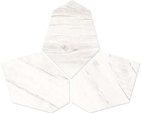 Декоративные элементы Colli Kent Esagona Irregolare Bianco 4646, цвет белый, поверхность матовая, прямоугольник, 280x350