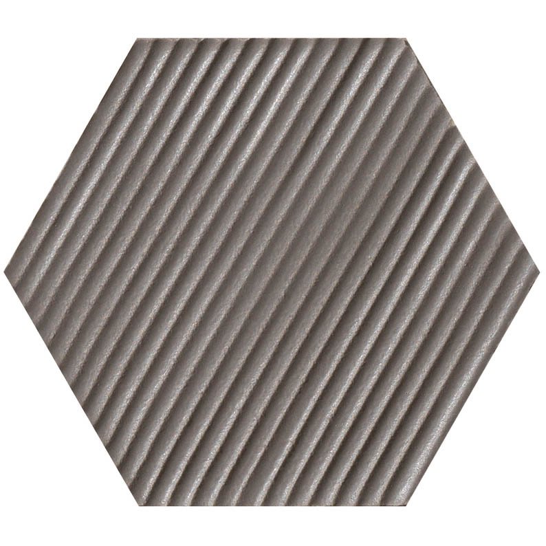 Керамогранит Settecento Matiere Hexa-Stile Carton Fango, цвет коричневый, поверхность матовая, шестиугольник, 126x110