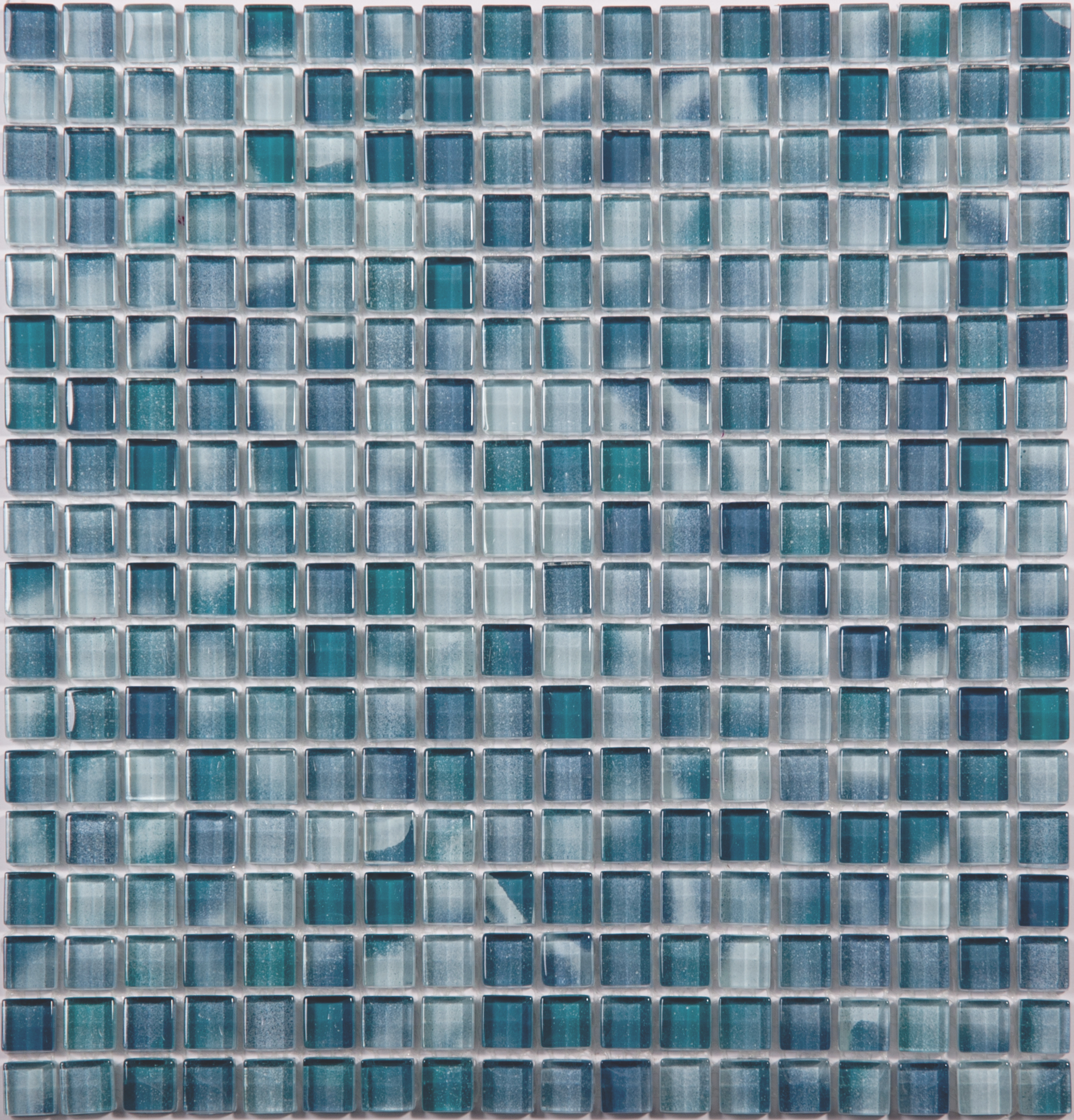 Мозаика NS Mosaic SG-8038, цвет синий, поверхность глянцевая, квадрат, 305x305