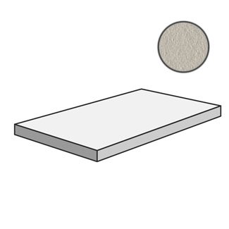 Ступени Mutina Numi Angolare corner tile SX White KGNUM121, цвет бежевый, поверхность матовая, прямоугольник с капиносом, 330x600