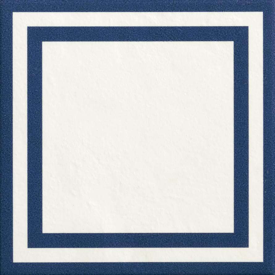 Декоративные элементы Mutina Margherita Square Blue Ndm15, цвет белый синий, поверхность матовая, квадрат, 205x205