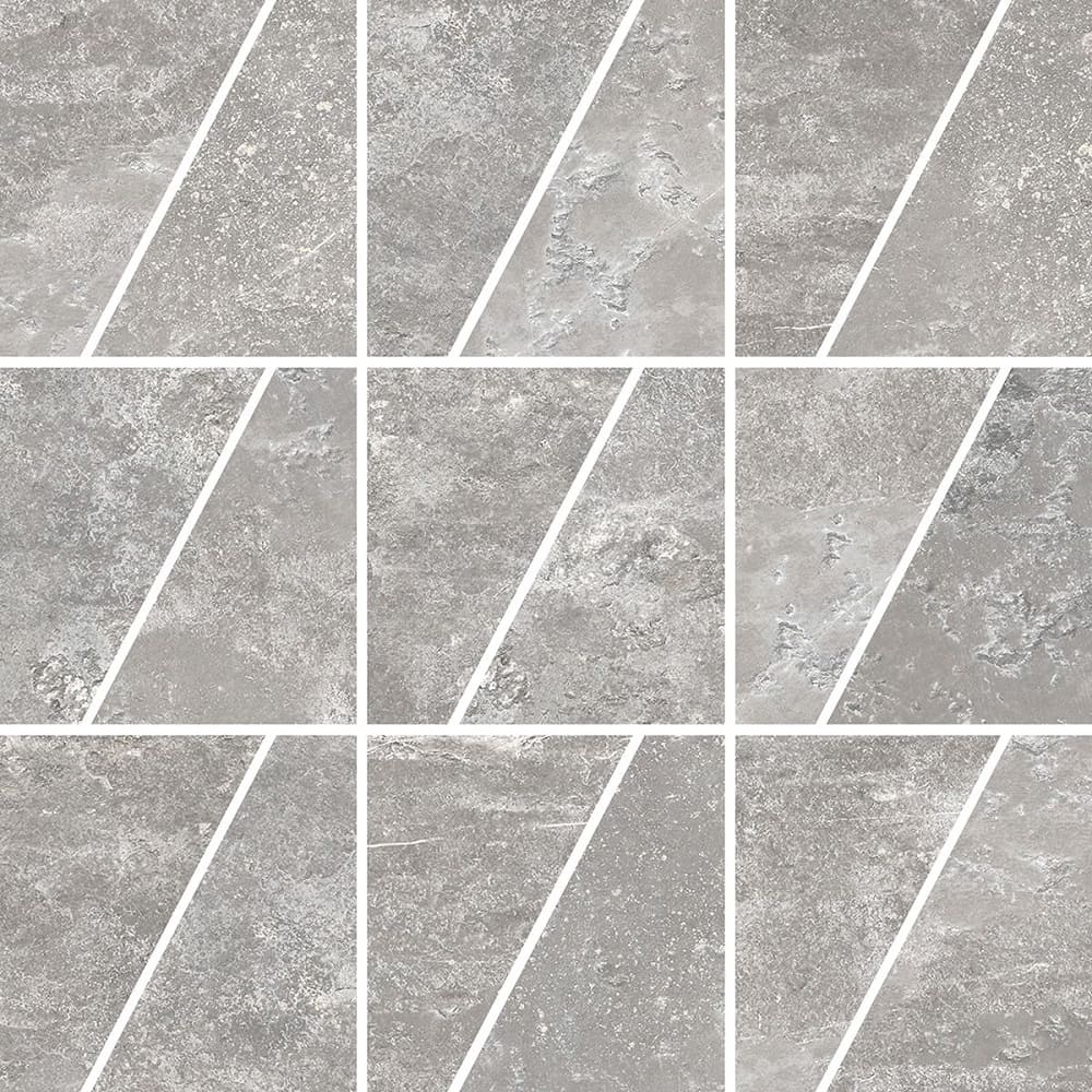 Мозаика RHS Rondine Ardesie Grey Mosaico Trapezio J87177, цвет серый, поверхность матовая, квадрат, 300x300