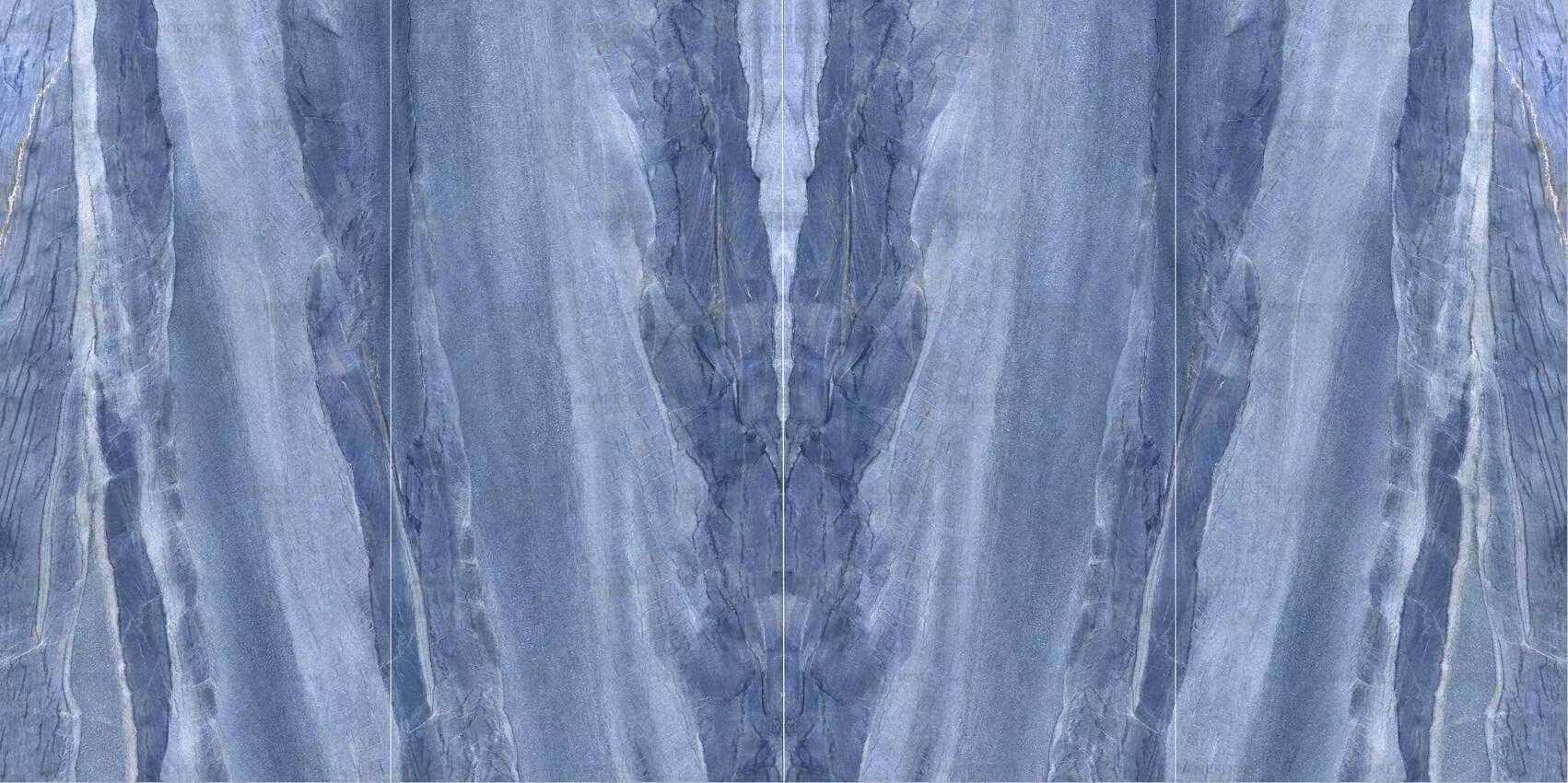 Широкоформатный керамогранит Zodiac Azul Macaubas Polished (6 мм) MN413BP321606, цвет синий, поверхность полированная, прямоугольник, 1600x3200