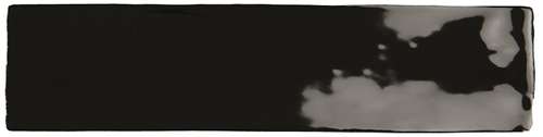 Керамическая плитка Bestile Bellini Negro, цвет чёрный, поверхность глянцевая, под кирпич, 75x300
