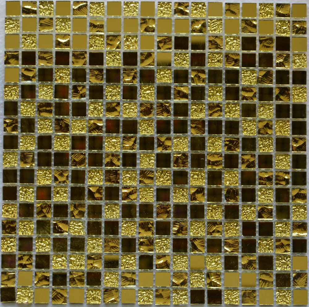 Мозаика Bonaparte Bonaparte Mirror Gold, цвет жёлтый, поверхность глянцевая, квадрат, 300x300
