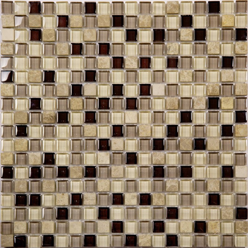 Мозаика NS Mosaic No-79, цвет бежевый, поверхность глянцевая, квадрат, 305x305