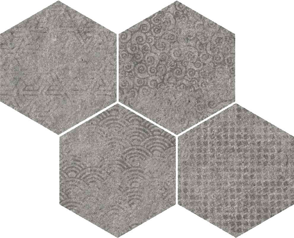 Мозаика Vives Bys-SP Grafito, цвет серый, поверхность матовая, прямоугольник, 350x280