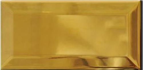 Декоративные элементы Ce.Si Metro Oro Diamante, цвет жёлтый, поверхность глянцевая, кабанчик, 75x150