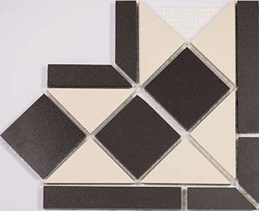 Декоративные элементы Топ Рус Нора У-СТУ, цвет чёрно-белый, поверхность матовая, квадрат, 144x164x164