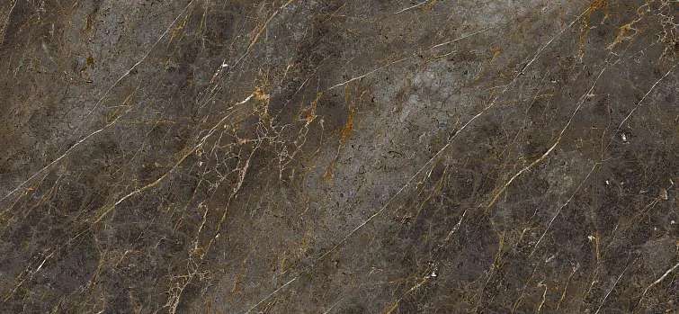 Широкоформатный керамогранит La Faenza Aesthetica AE GOL6 260 LP, цвет коричневый, поверхность глянцевая лаппатированная, прямоугольник, 1200x2600