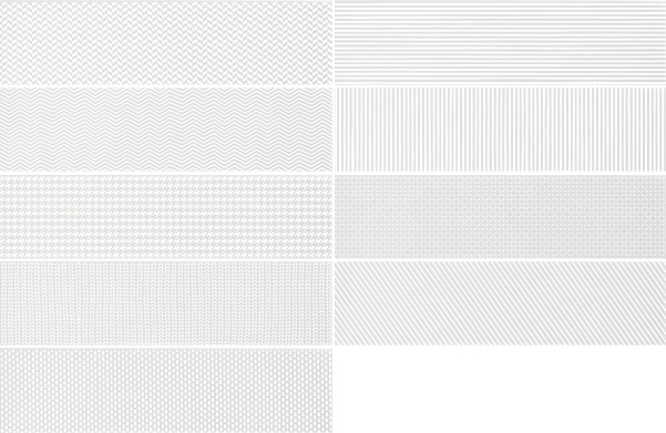 Декоративные элементы Wow Gradient Decor White Matt 109161, цвет белый, поверхность матовая, прямоугольник, 75x300