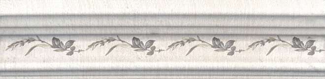 Бордюры Kerama Marazzi Бордюр Багет Кантри Шик белый декорированный BLB028, цвет белый, поверхность матовая, прямоугольник, 50x200