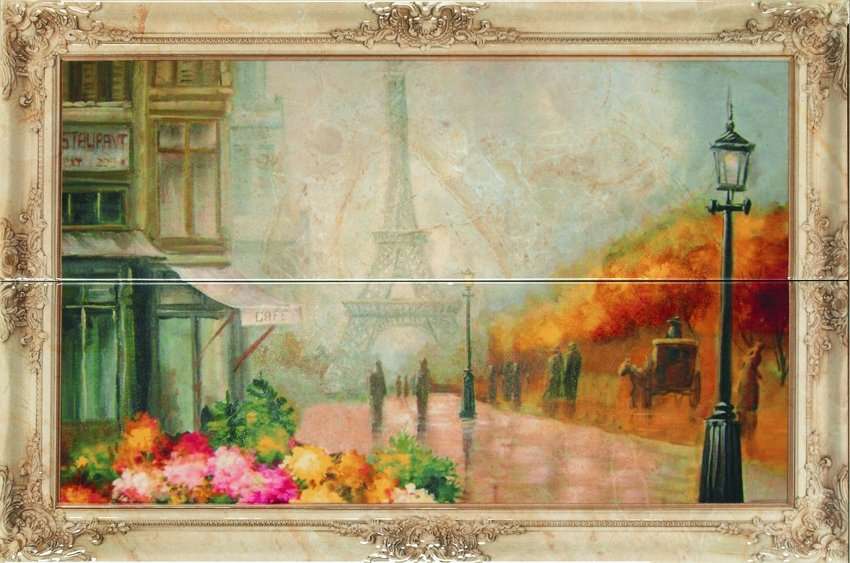 Панно Myr Emperador Decor Paris, цвет разноцветный, поверхность глянцевая, прямоугольник, 400x600