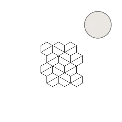 Мозаика ABK Sensi Up Mos. Enigma Statuario Ultra PF60000907, цвет белый, поверхность натуральная, шестиугольник, 300x340