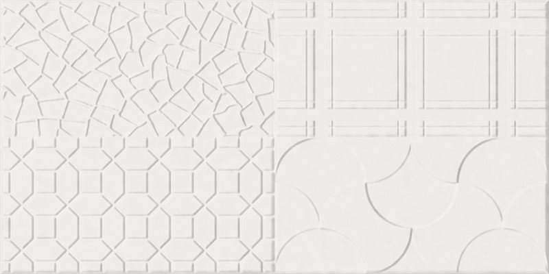 Керамическая плитка Azulejos El Mijares Blanco Mate Rhin, цвет белый, поверхность матовая, прямоугольник, 159x317