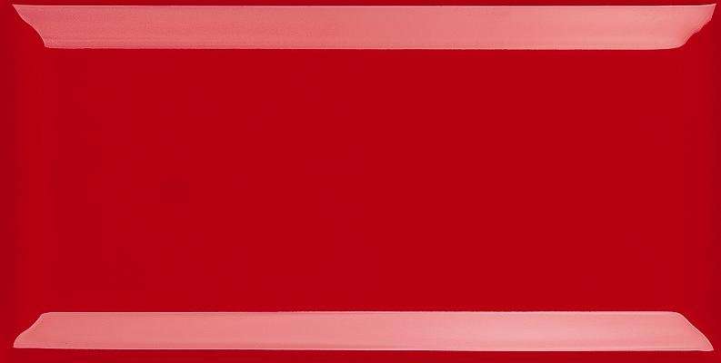 Керамическая плитка Ceramicalcora Biselado Rojo, цвет красный, поверхность глянцевая, кабанчик, 100x200