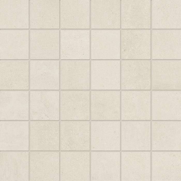 Мозаика ABK Docks Nosaico Quadretti White DKR09051, цвет бежевый, поверхность матовая, квадрат, 300x300