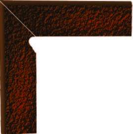 Бордюры Paradyz Cloud Brown Duro Цоколь левый (В+А), цвет коричневый, поверхность рельефная, прямоугольник, 81x300