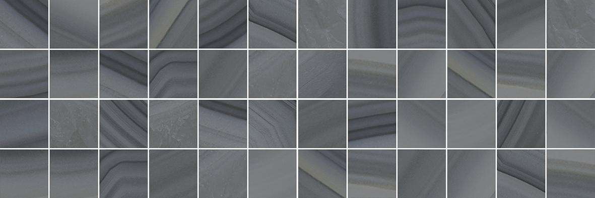 Мозаика Laparet Agat Декор мозаичный серый MM60085, цвет серый, поверхность глянцевая, прямоугольник, 200x600