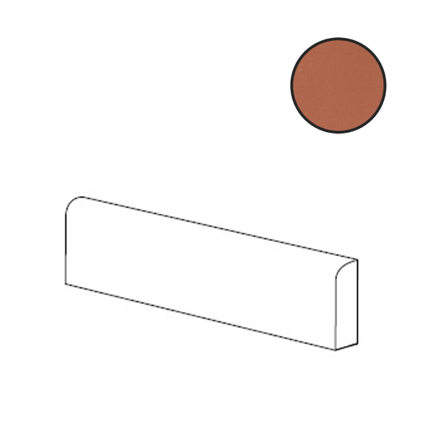 Керамическая плитка Бордюры Ergon Abacus Becco Civetta Matt Amaranto ELJY, цвет коричневый, поверхность матовая, прямоугольник, 75x200