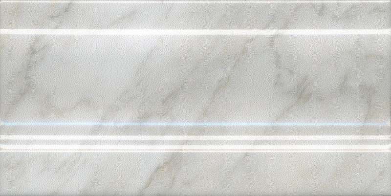 Бордюры Kerama Marazzi Каприччо плинтус белый глянцевый FMD041, цвет серый, поверхность глянцевая, прямоугольник, 100x200