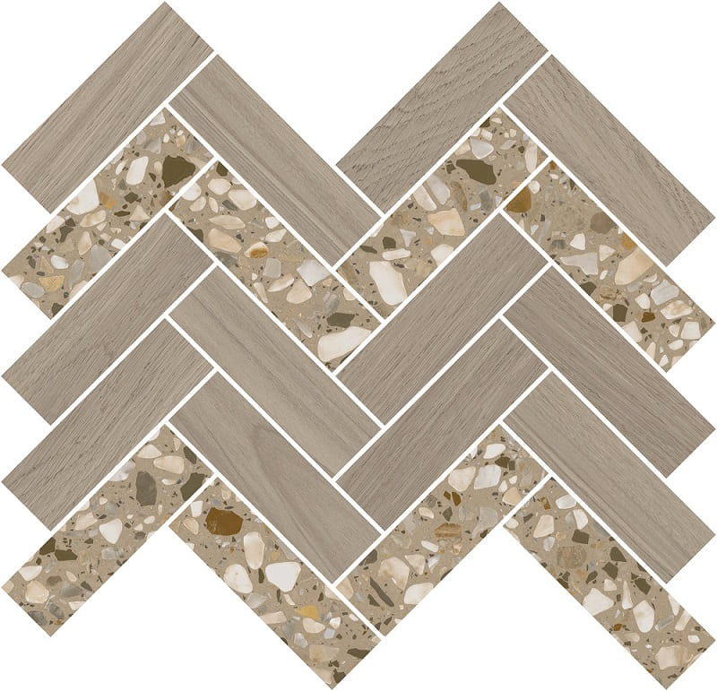 Декоративные элементы Kerama Marazzi Монтиони Декор Мозаичный Коричневый Светлый T042\SG5269, цвет коричневый, поверхность матовая, прямоугольник, 340x355