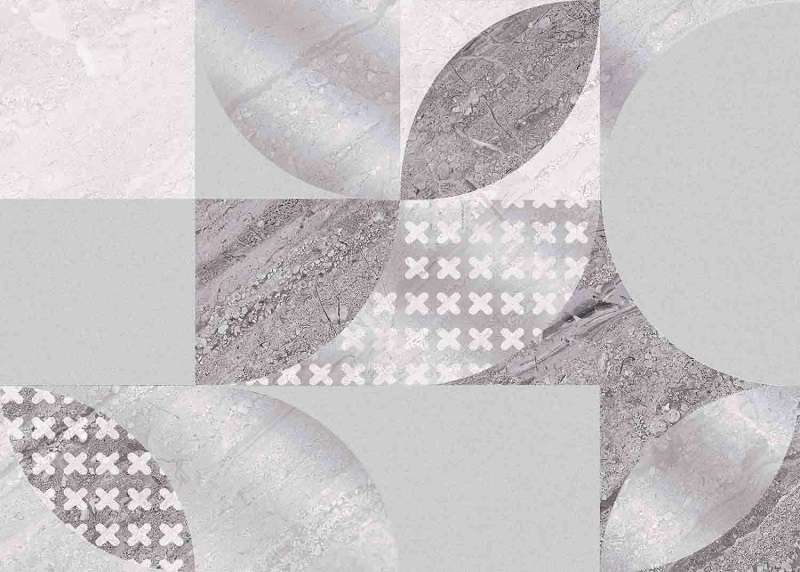 Декоративные элементы Axima Тулуза Bставка D1, цвет белый серый бежевый, поверхность глянцевая, прямоугольник, 250x350