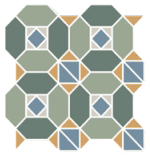 Керамогранит Topcer Abu Dhabi, цвет зелёный, поверхность матовая, квадрат, 296x296