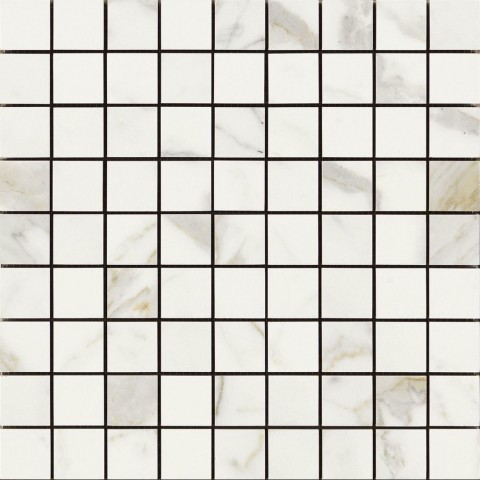 Мозаика Ragno Bistrot Mosaico Calacatta Michelangelo Soft R4ZM, цвет белый, поверхность матовая, квадрат, 300x300