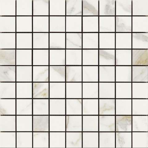 Мозаика Ragno Bistrot Mosaico Calacatta Michelangelo Soft R4ZM, цвет белый, поверхность матовая, квадрат, 300x300