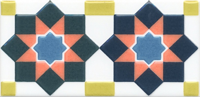 Декоративные элементы Kerama Marazzi Алькасар HGD\A327\16000, цвет разноцветный, поверхность глянцевая, прямоугольник, 74x150
