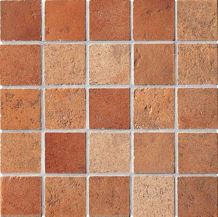 Мозаика ABK Petraia Mos.Quadretti Ocra A8525U, цвет коричневый, поверхность матовая, квадрат, 333x333