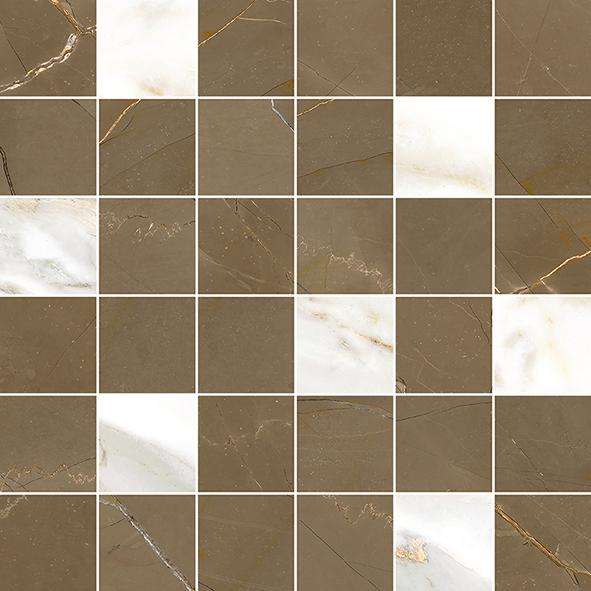 Мозаика Laparet Lima Мозаика Коричневый, цвет белый коричневый, поверхность глянцевая, квадрат, 300x300