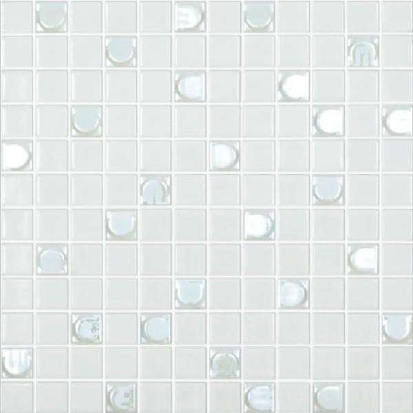 Мозаика Vidrepur Aura Mix №100, цвет белый, поверхность глянцевая, квадрат, 317x317