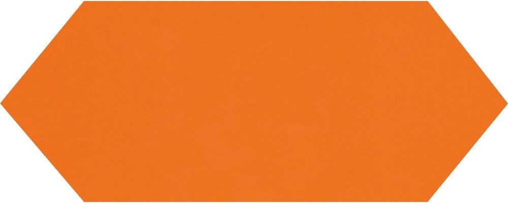 Керамическая плитка Monopole Cupidon Naranja Brillo Liso, цвет оранжевый, поверхность глянцевая, шестиугольник, 100x300